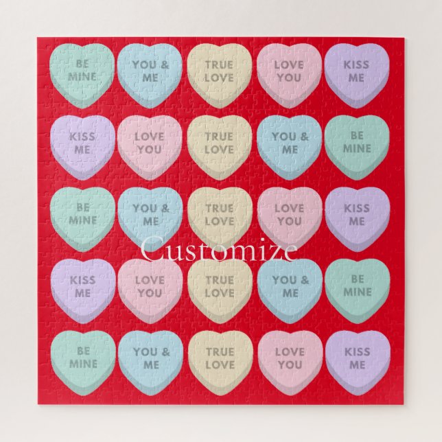 Valentine Candy Hearts Thunder_Cove Jigsaw Puzzle (Vertical)