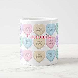Valentine Candy Hearts Thunder_Cove Large Coffee Mug