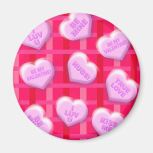 Valentine Candy Plaid Magnet