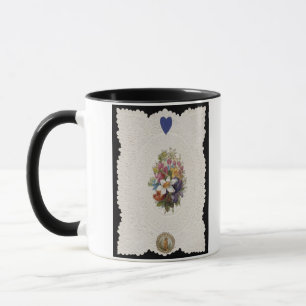 Valentine card depicting flowers, c.1840 (colour l mug