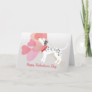 Valentine Card from Dalmatian Dog red Balloons