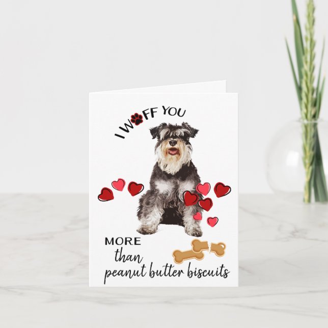 Valentine Card from Your Schnauzer Dog Love (Front)