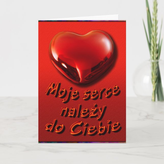 Valentine Card in Polish (Front)