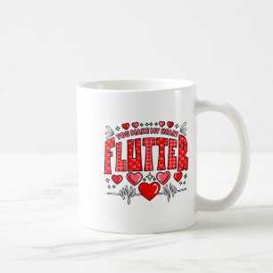 Valentine Cardiac Nurse You Make My Heart Flutter  Coffee Mug