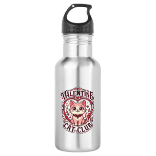 Valentine Cat Funny Cat Lover Design - Valentine C 532 Ml Water Bottle