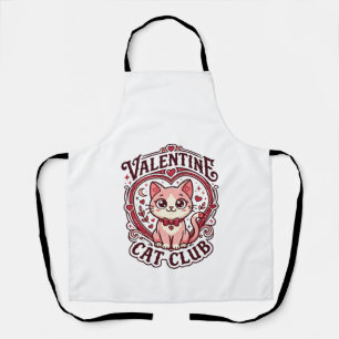 Valentine Cat Funny Cat Lover Design - Valentine C Apron