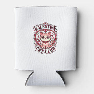 Valentine Cat Funny Cat Lover Design - Valentine C Can Cooler
