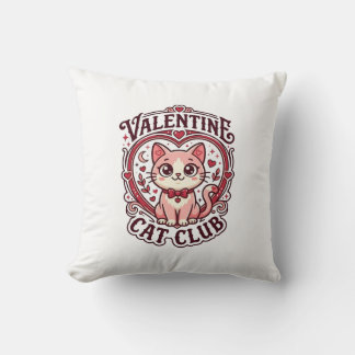 Valentine Cat Funny Cat Lover Design - Valentine C Cushion