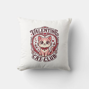 Valentine Cat Funny Cat Lover Design - Valentine C Cushion