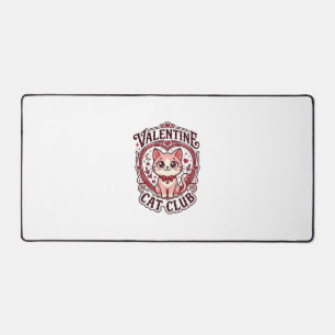 Valentine Cat Funny Cat Lover Design - Valentine C Desk Mat