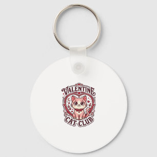 Valentine Cat Funny Cat Lover Design - Valentine C Key Ring
