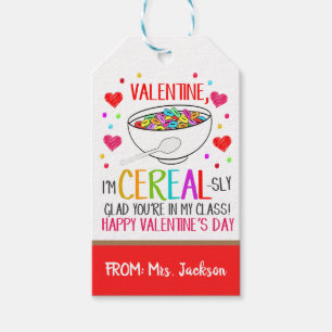 Valentine Cereal Gift Tag