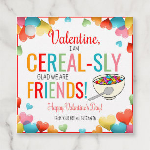 Valentine Cereal Gift Tags
