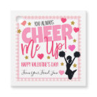 Valentine Cheerleader Gift Tags