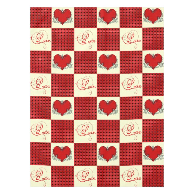 Valentine chequerboard tablecloth (Front)