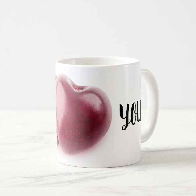 Valentine Cherries Coffee Mug (Front Right)