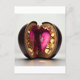 Valentine chocolate surprise postcard