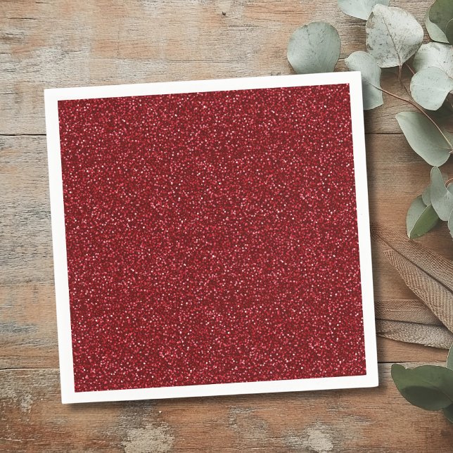 Valentine Classic Trendy Red Glitter Napkin (Creator Uploaded)