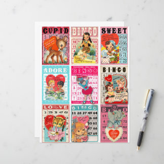Valentine Clipart Collage Sheet - Pocket Cards 