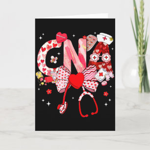 Valentine Cna Nurse Coquette Bow Stethoscope Girl Card