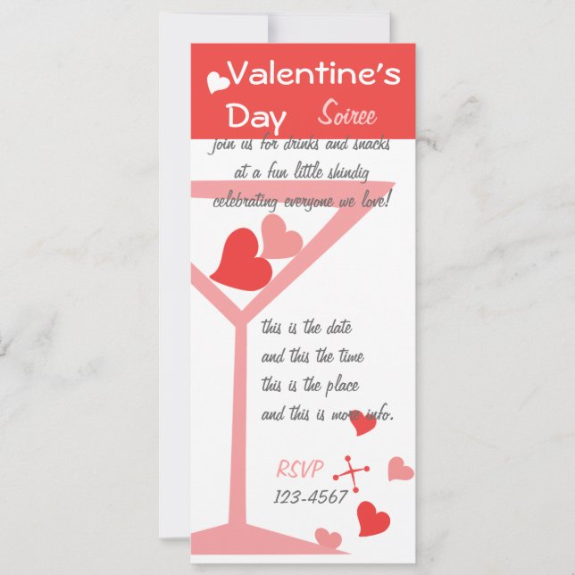 Valentine Cocktails Invitation (Front)