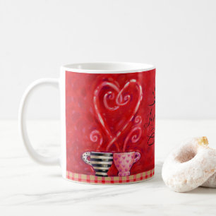 Valentine Coffee Cups Hearts Quote Monogrammed