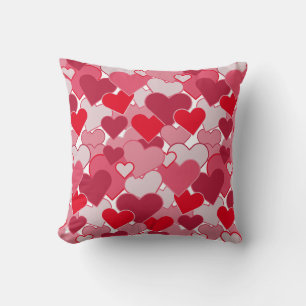 Valentine Colourful Hearts  Cushion
