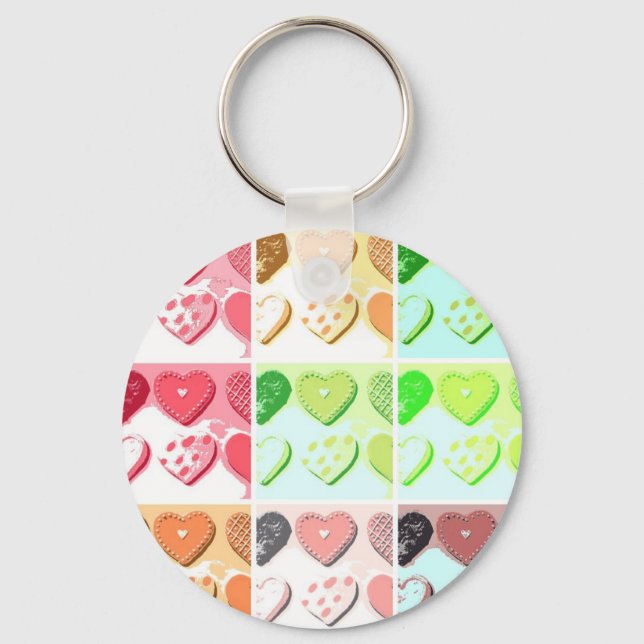 Valentine Cookie Hearts Key Ring (Front)