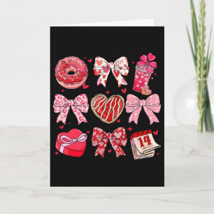 Valentine Coquette Bow Candy Doughnut Chocolate Gi Card