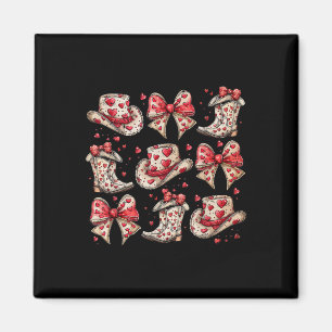 Valentine Coquette Bow Valentine Howdy Cowgirl Boo Magnet