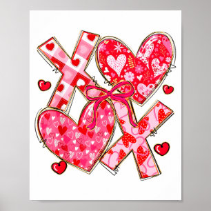 Valentine Coquette Bow Xoxo Hearts Lover Girl Wome Poster