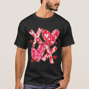 Valentine Coquette Bow Xoxo Hearts Lover Girl Wome T-Shirt