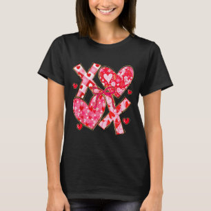 Valentine Coquette Bow Xoxo Hearts Lover Girl Wome T-Shirt