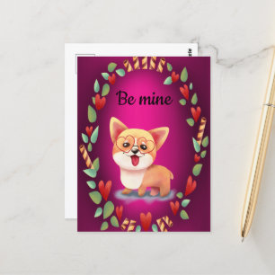Valentine Corgi Love  Postcard