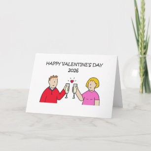 Valentine Couple Cartoon Card