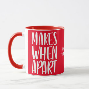 Valentine Couple Makes When Apart Couple Mug