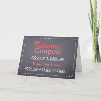Valentine Coupon Holiday Card