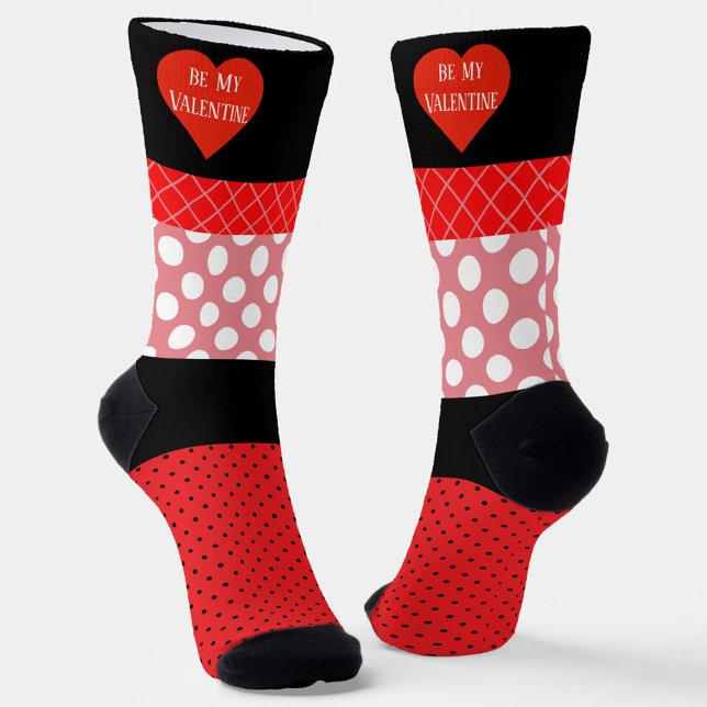 Valentine Crazy Patterns All-Over-Print Socks (Creator Uploaded)