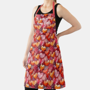 Valentine Crystal Hearts Of Love Apron
