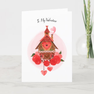 Valentine Cuckoo Clock Card
