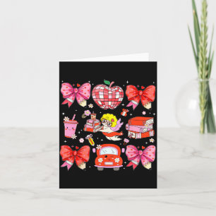 Valentine Cud Coquette Nk Bow Books Teacher Card