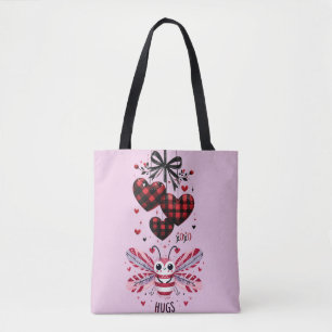 VALENTINE CUDDLE BUG HUGS TOTE BAG