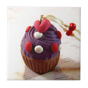 Valentine Cupcake Ceramic Tile