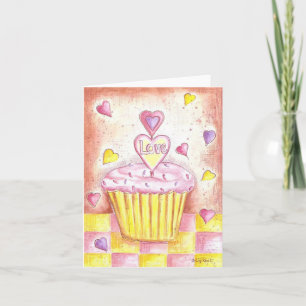 Valentine Cupcake Holiday Card