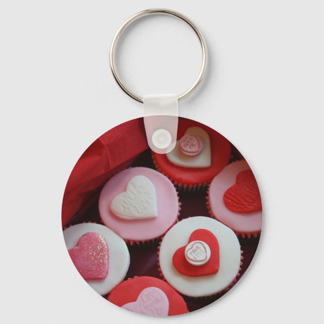 Valentine Cupcakes Key Ring (Front)