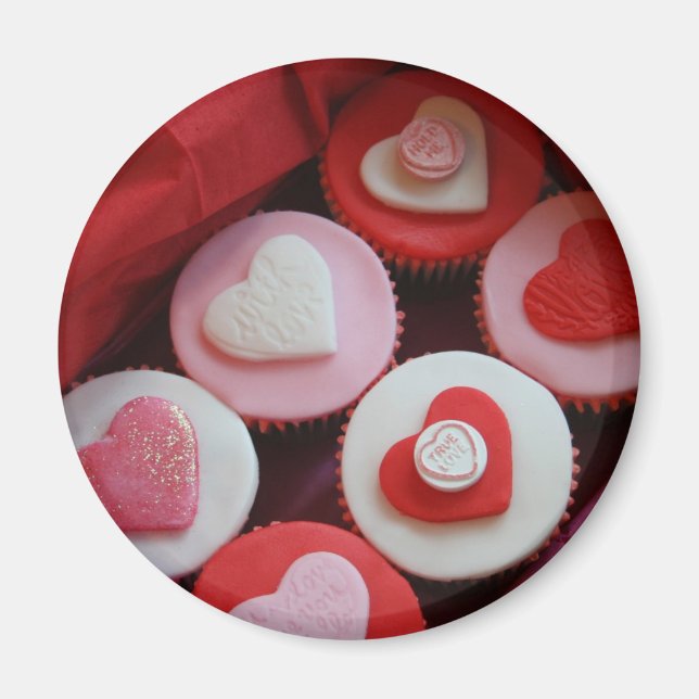 Valentine Cupcakes Magnet (Front)