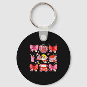 Valentine Cupid Coquette Pink Bow Apple Books Teac Key Ring