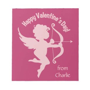 Valentine Cupid custom name notepad