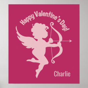 Valentine Cupid optional name poster