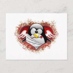 Valentine Cupid Tux Holiday Postcard